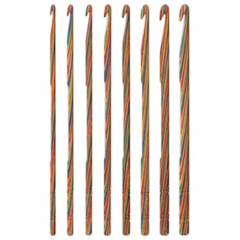KNIT PICKS Rainbow Wood Crochet Hooks 8 Pc. Set 15cm (6") - 8 Hook Sizes