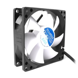 AAB Cooling Super Silent Fan 8 PWM- 80mm silent and efficient case fan with 4 anti-vibration pads- Ideal for CPU cooling