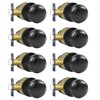 RAZCC Passage Door Knobs, 8 Pack Matte Black Door Knobs,