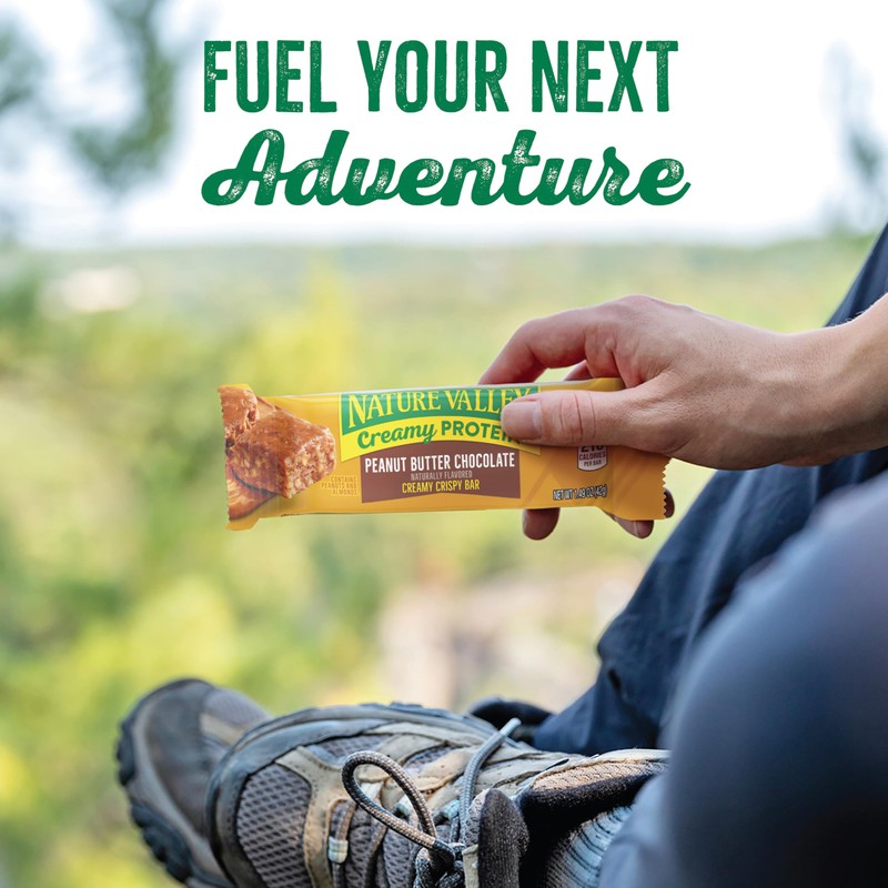 Nature Valley Creamy Protein Bars, Peanut Butter Chocolate, 10g Protein