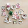Creative Co-Op Stoneware Tree Shaped Plate Set with Pattern, Multicolor,