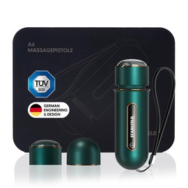 STARKFELD® STARKGUN® MINI – Kompakte Massagepistole für Tiefengewebe | Leise & Leistungsstark | 2 Aufsätze | Ultra-Leicht & Tragbar | Edles Design | Muskelregeneration & Schmerzlinderung (Grün)