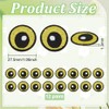 BENECREAT 12 Pairs Black and Yellow Eyes Patch, Polyester Embroidery
