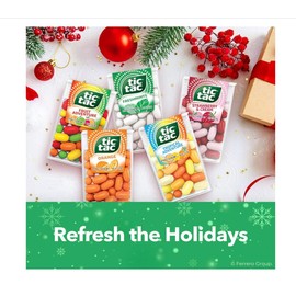 Freshmint Tic Tac Mega Box 27 Count Variety Mints 17.14 oz Freshmint, Orange & Fruit Adventure, On-the-Go Snack, Stocking Stuffers - Candy by Tic tac