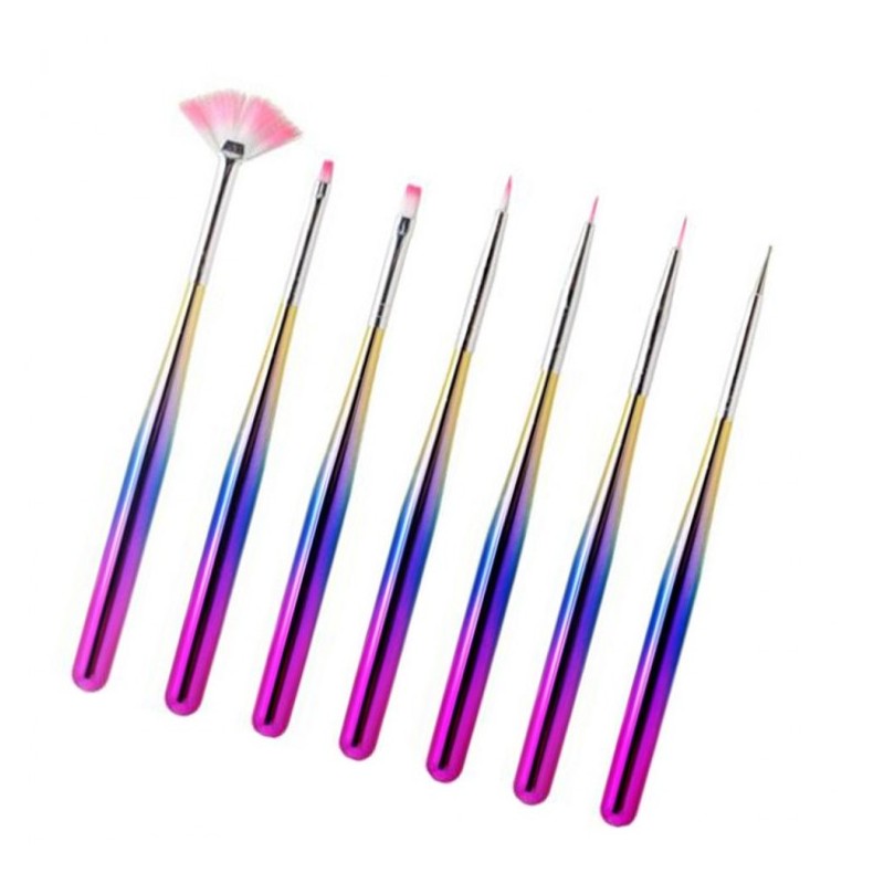 Pingshow116 Nail Aurora 7-Piece Set Brush Nail Art