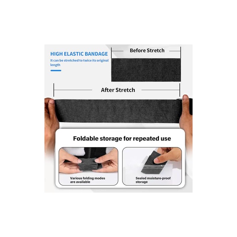 Paquete de 24 Primeros Auxilios Impermeable Envoltura Autoadhesiva,Envolturas Transpirables Autoadherentes,