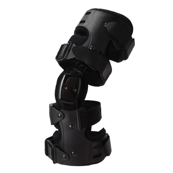 Knee Brace Support, Hinge Osteoarthritis Unloader Adjustable ROM Stabilizing Joint Knee Brace Splint for Arthritis Varus Valgus Kneepad(Right)