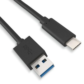 Cablelera USB3.2 Gen2x1 A to C Cable, USB C Cable, USB-A to USB-C, 10Gbps High Speed Data Transfer, USB Charging Cable. Black, 0.5 Meter