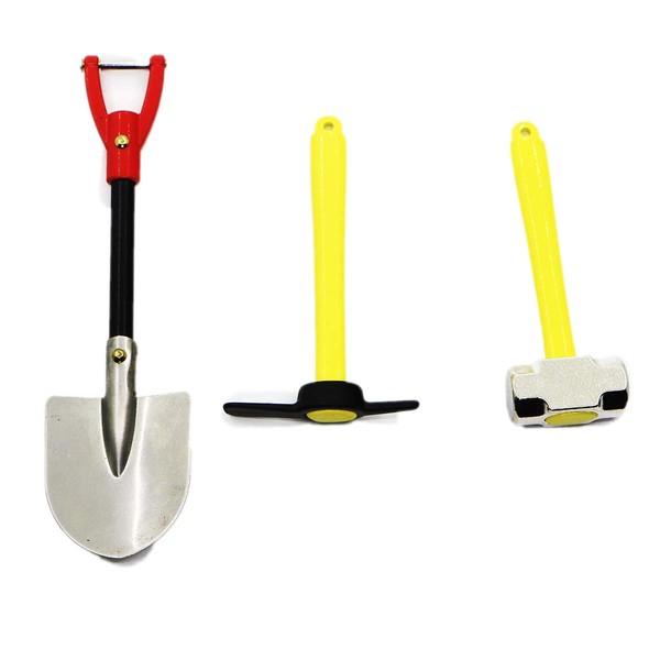 LAFEINA RC Car Simulation Mini Hammer Pickaxe Shovel Tool Kit