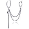 BTS style earrings j-hope model chain earrings fake earrings popular