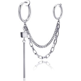 BTS style earrings j-hope model chain earrings fake earrings popular design