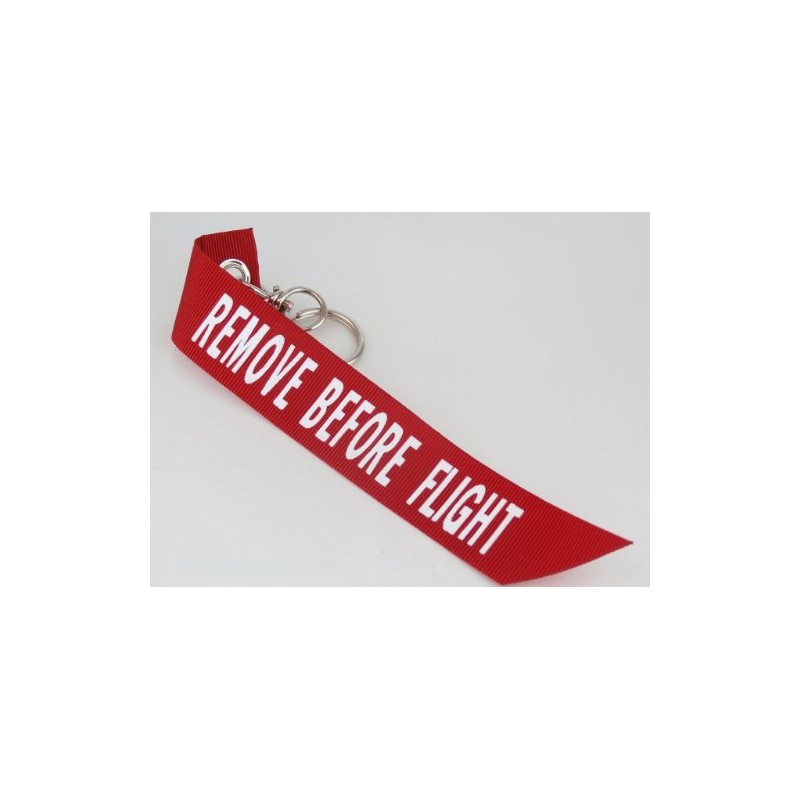 [Flying Dog] Remove Before Flight (Red) Keychain Tag Keychain, red