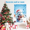 FINGOOO Pin The Nose On The Snowman, Large Snowman Poster