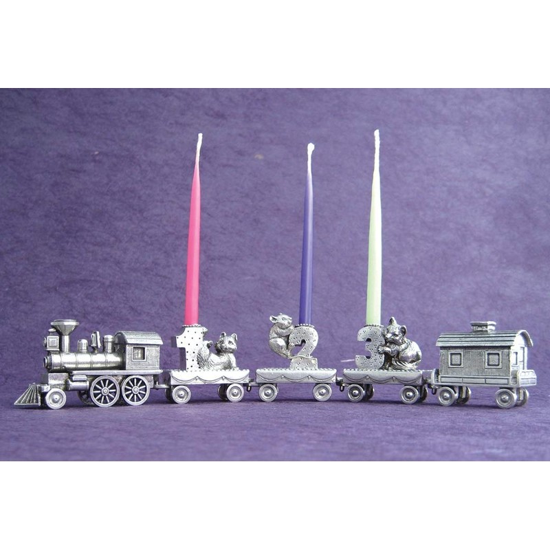 DANFORTH - Birthday Train Candleholder (2 - Mouse) - Handcrafted