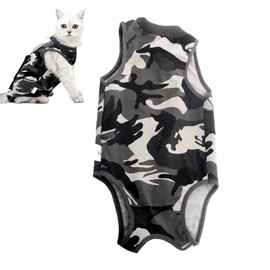 AEITPET Recovery Suit Cat, Pet Protection Clothing Recovery Suit Vest, Prevent Licking After Surgery, Weaning and Keep Warm Recovery Cloth Suit for Cats and Dogs (L, 01)