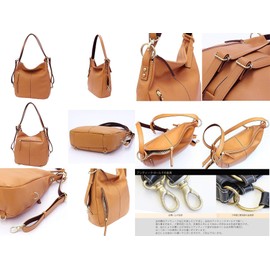 Lime Made in Japan L1803 Women's Genuine Leather Shoulder Bag, 3-Way Backpack, Made in Japan, Zip, Shrink, Black