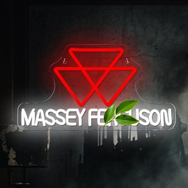 Garage Truck Tractor Neon Sign, Dimmable Led Lawn Mower Farm Tractor Vehicle Neon Light Harvester Neon Lignt Sign for Basement Warehouse Man Cave Men Father Holiday Gifts(15.7 * 8.7in)