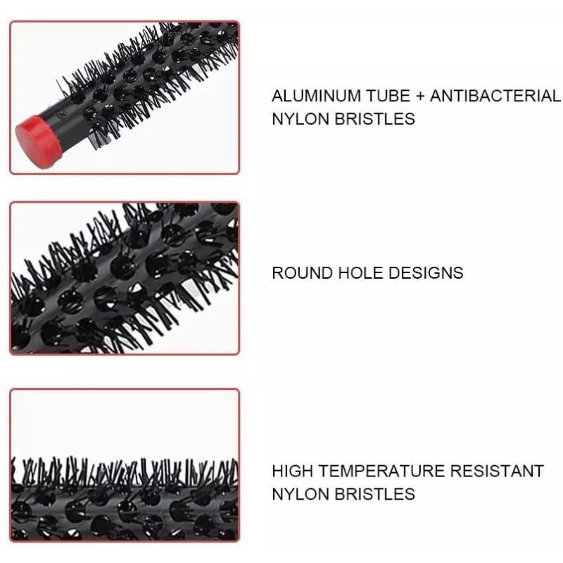 STYLOFILFEL Cepillo Redondo Pequeño Cabello Corto Volumen Antifrizz