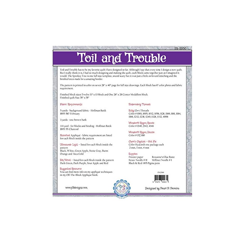 P3 Designs Toil and Trouble Pattern, None