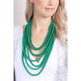 MYS Collection - Juego de collar de burbujas en capas para mujer, diseño de cuentas coloridas, Acrílico, N / A