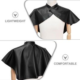 Capa para Teñir el Cabello Delantal de Maquillaje Reutilizable 1 Pieza Cuero Negro Mantiene la Ropa Limpia para Uso en Casa