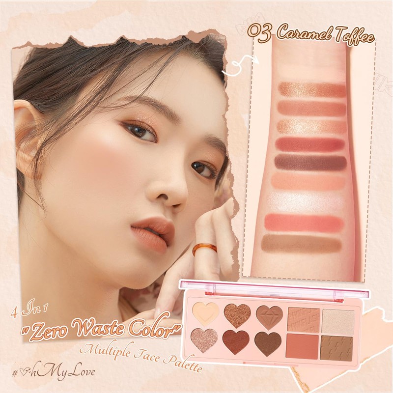YAYAMIYA Multiple Face Palette Eyeshadow Blush Highlighter Contour 4 in