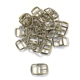Nickle Plated Caveson Buckles x10 For 20mm Pet Collars, Webbings, Leather, Belts, Bags, Straps Etc (20mm x10)