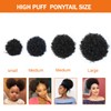 MKJVEN Large Afro Puff Drawstring Ponytail for Black Women Burgundy