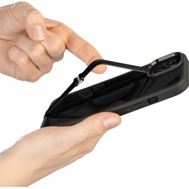 PEARL Universal-Finger-Handyhalterung aus Silikon, schwarz, 230 mm