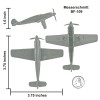 TimMee Processed Plastic Gray WW2 Fighter Ace Planes Tim Mee