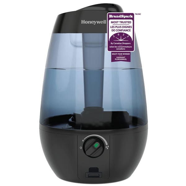Honeywell HUL535BC Ultrasonic Cool Mist Humidifier, Black, with Variable Output Control, Auto Shut-off, Ultra Quiet Operation, Directional Mist Outlet, Cool Visible Mist