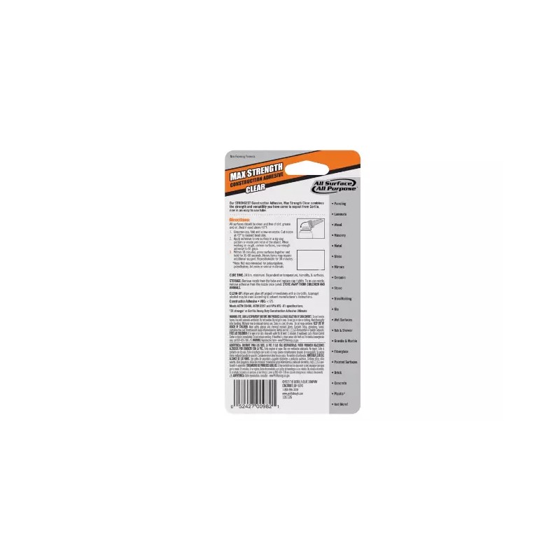 georglasko_8 Clear Construction Adhesive Glue Max Strength Waterproof All Surface