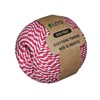 Red and White Twine, Christmas Twine String, 200 Feet Cotton