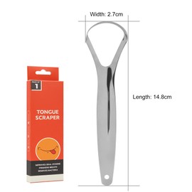 Tongue Scraper, Metal Stainless Steel Tongue Scrapers for a Fresh Breath and Better Oral Health, 100% Stainless Steel for Oral Care, Suitable for Men & Women Personal Hygiene Y-Shape