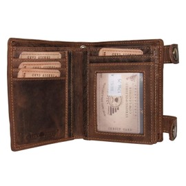 Green Burry 1796A Skull Wallet Colour: Saddle Brown 25, Saddle Brown 25, Modern