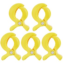 m's brand Blanket Clip, Set of 5, 13 Colors, Stroller Clip, Blanket, Mosquito Net, Throw, Shoe Clip, Fall Prevention (Yellow)