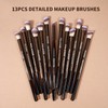 MAANGE Professional Soft Makeup Brush Set, 13pcs/set Eyelash & Eyeshadow