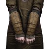 HiiFeuer Medieval Faux Leather 4-Layer Armbraces Armor, Medieval Mercenary Warmers,