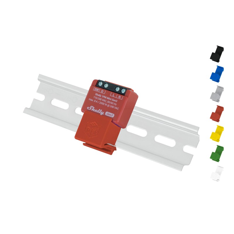 DIN Rail Mount / Adaptor "Flat" for Shelly-Mini DIN Rail