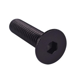 VAMUOEFL 3/8-16 x 2 Flat Countersunk Head Screws Socket Cap Bolts, Full Machine Thread, Allen Hex Drive, 304 Stainless Steel 18-8, Black Exterior Finish, 10Pcs