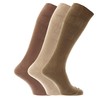 Mens ribbed knee high 100% cotton socks (Pack of 3)