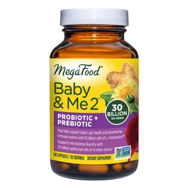 MegaFood, MegaFlora for Baby & Me, Probiotic Supplement for Mother and Child with 30 Billion CFU, 30 Servings Capsules, 60 Count (Pack of 1)