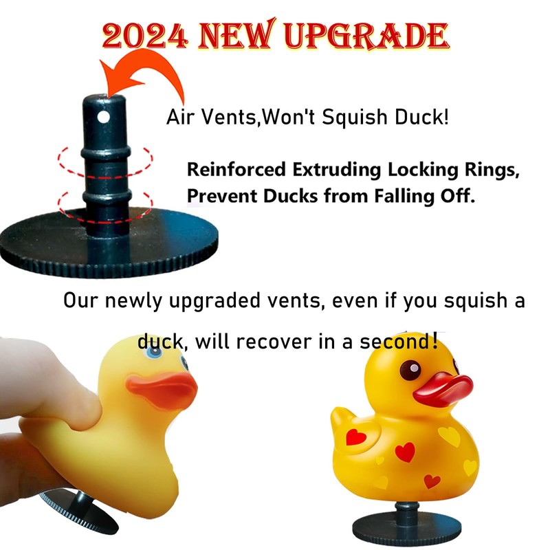 10 Pcs Duck Holder for Jeep Dash, Rubber Duck Mount,