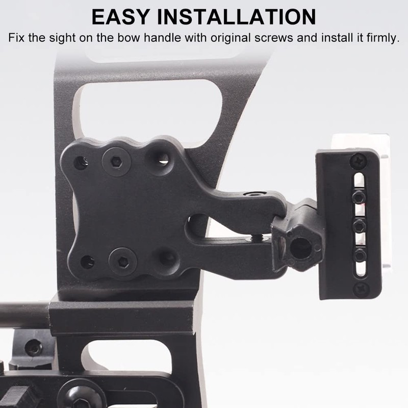 MiOYOOW Compound Bow Visor, Micro Adjustable 3 Pin Bow Visor