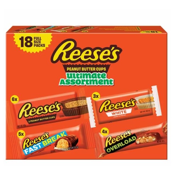 Reese Peanut Butter Ultimate Assortment 18 Bars, 6 x Peanut