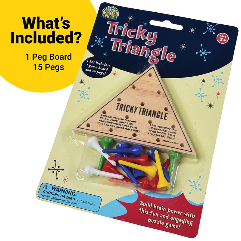 U.S. Toy Tricky Triangle Game - Travel Games, Assorted, MU845
