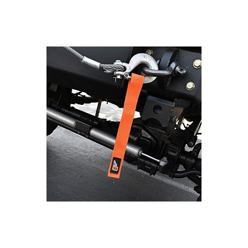 Agency 6 Winch Hook Pull Strap - Orange - 1.5