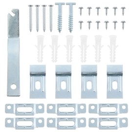 AYLIFU Photo Frame Hook Sawtooth Picture Hanger Frame Hanging kit Silver for Wall Photo Frame Hardware Anti-Theft Lock Hanger for use in Corporate Museums and Art Galleries 2set