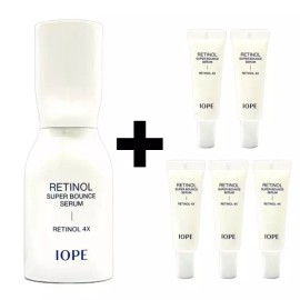 IOPE 아이오페 레티놀 슈퍼바운스 세럼 50ml+50ml(10ml 5개) Iope Retinol Super Bounce Serum 50ml+50ml (5 x 10ml) [It is 100% genuine and I have confirmed the contents!]