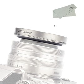 JJC HN-40 Screw-in Lens Hood for Nikon Nikkor Z DX 16-50mm F3.5-6.3 VR Lens Compatible Nikon Z fc Z50 Compatible with Nikon HN-40 Ф46mm Protective Filter and Lens Cap Installable Silver